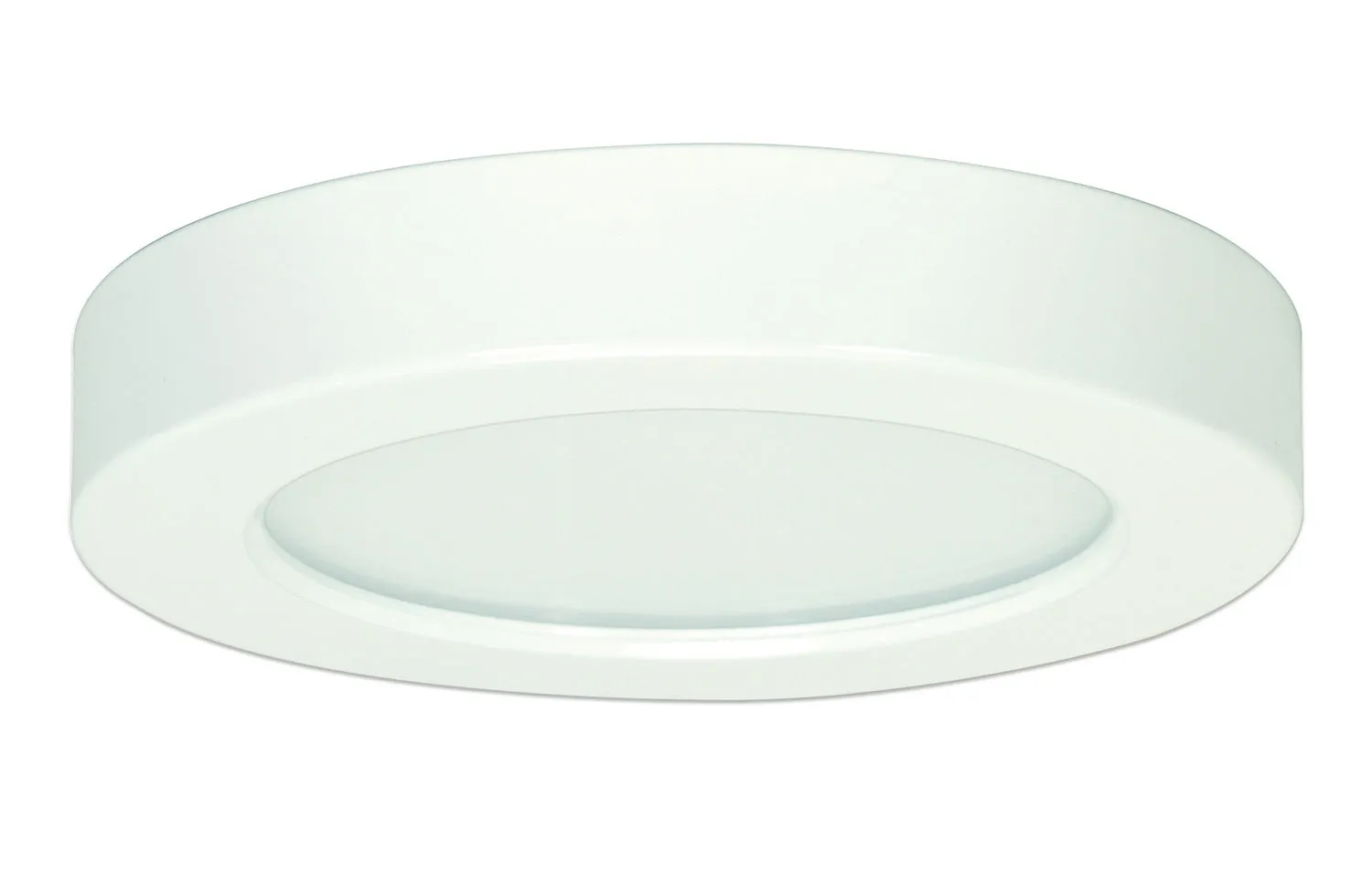 LED Flush Mount in White Finish by Satco