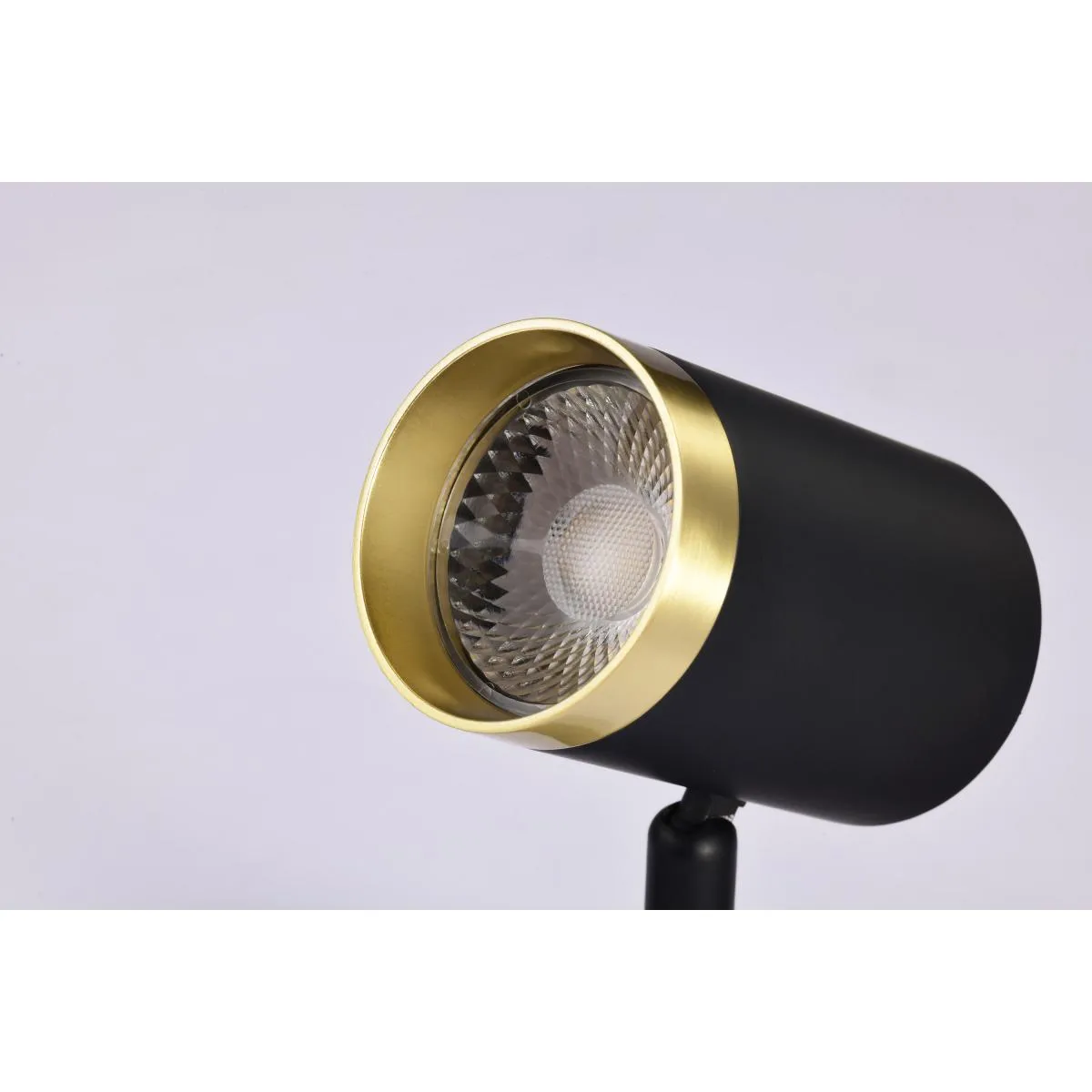 LED Small Cylindrical Halo Track Head 12W 1000 Lumens 3000K, 24°, Black and Brass