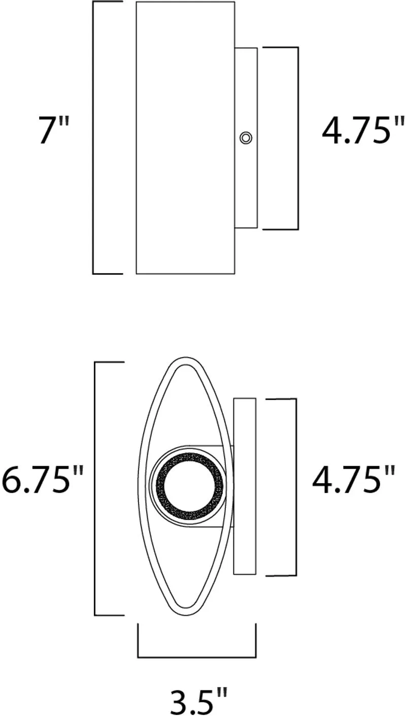 Lightray 7" Outdoor Wall Sconce