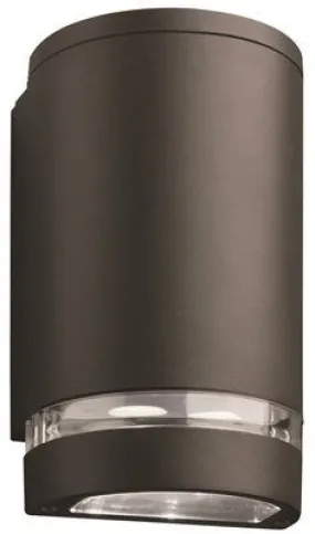 Lithonia Lighting Led Outdoor Wall Cylinder Light Downlight Dark Bronze 8 Inch  Led Integrated Panel Array Included