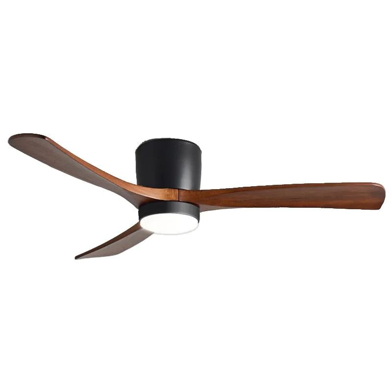 Lux Comfort Wood Low Profile Ceiling Fan With Light