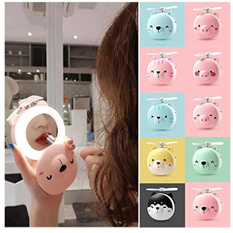 Makeup Mirror LED Light With Mini Fan For Makeup Cooling F14-23-2 P