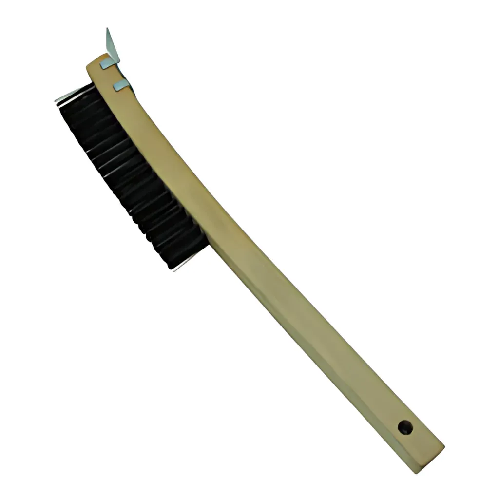 Marshalltown WIRE BRUSH with Scraper 33 ga. Steel and Hardwood handle.