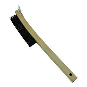 Marshalltown WIRE BRUSH with Scraper 33 ga. Steel and Hardwood handle.