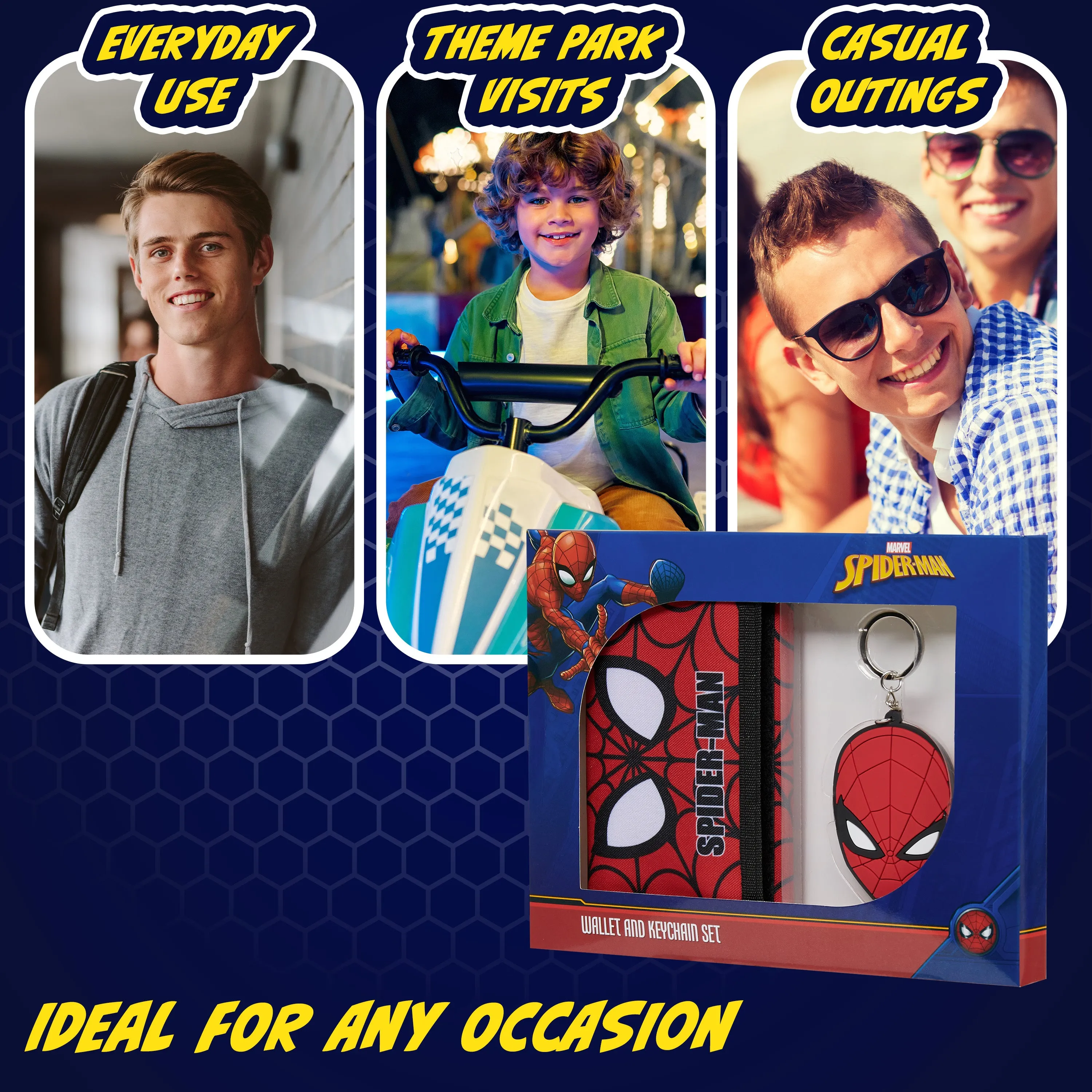 Marvel Boys Wallet and Keyring Gift Set - Red Spiderman