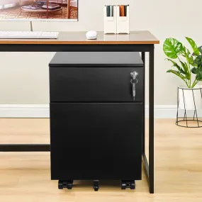 Metal File Cabinet with Lock -Black