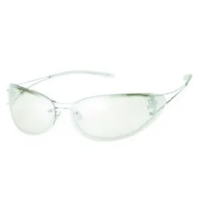 Metal Frame And Temples - Silver Mirror Lens - Rubber Temple Tips Safety Glasses