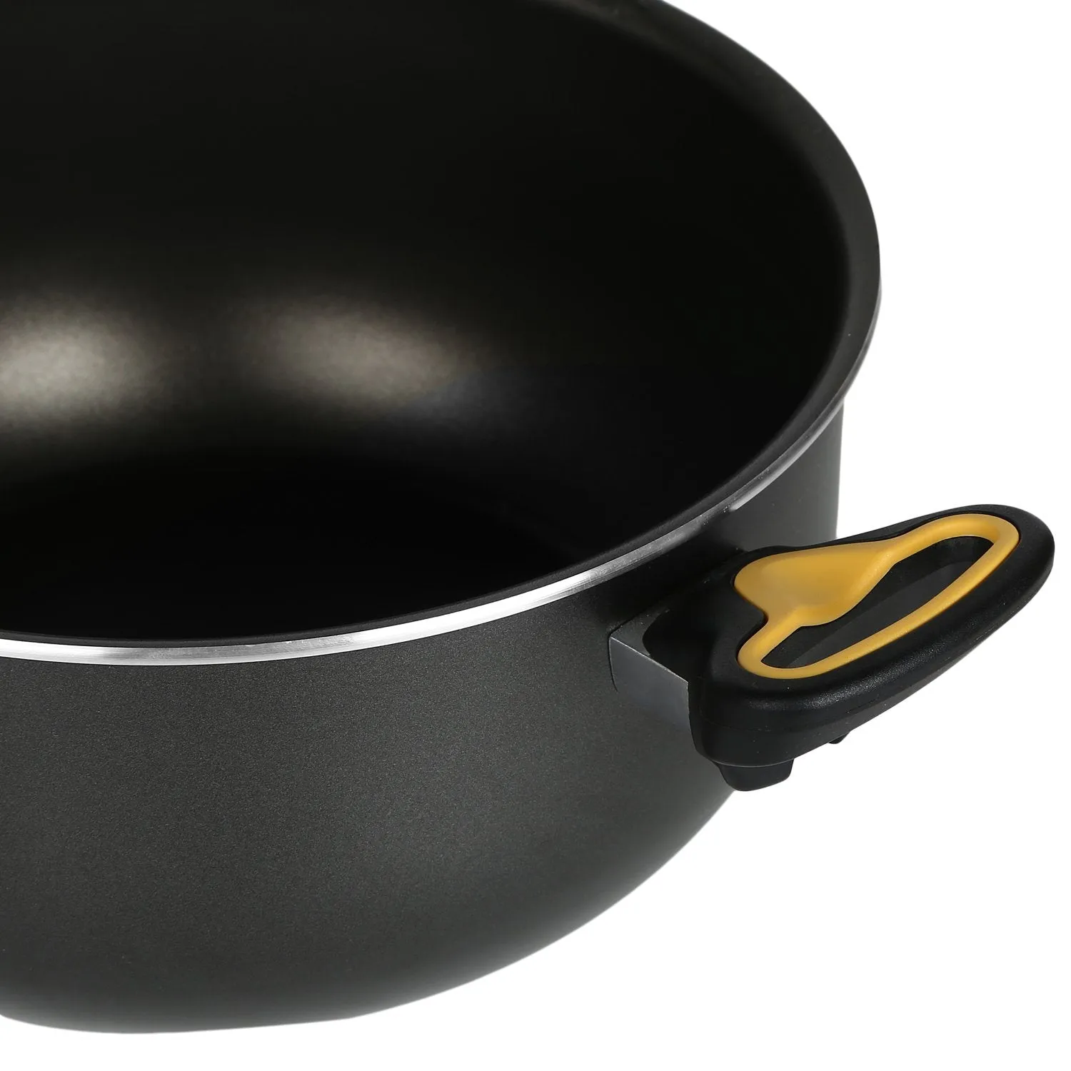 Meyer Skyline Non-Stick Casserole Biryani Pot 4.7L/24cm, Black