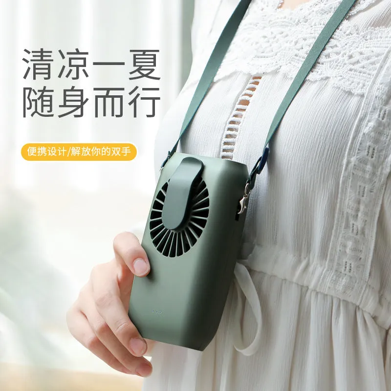 Mini Fan Halter Handheld Leaf-Free Lazy Leaf-Free Ultra-Quiet Electric Student Dormitory Creative