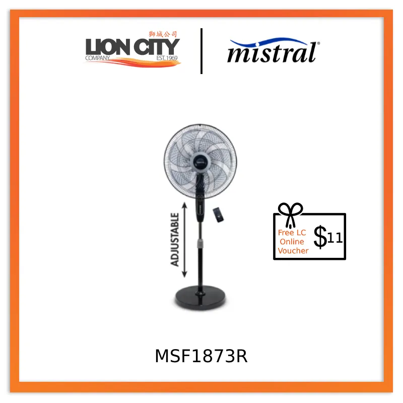 Mistral MSF1873R 18" Stand Fan W/Remote * Free $11 LC Online Voucher