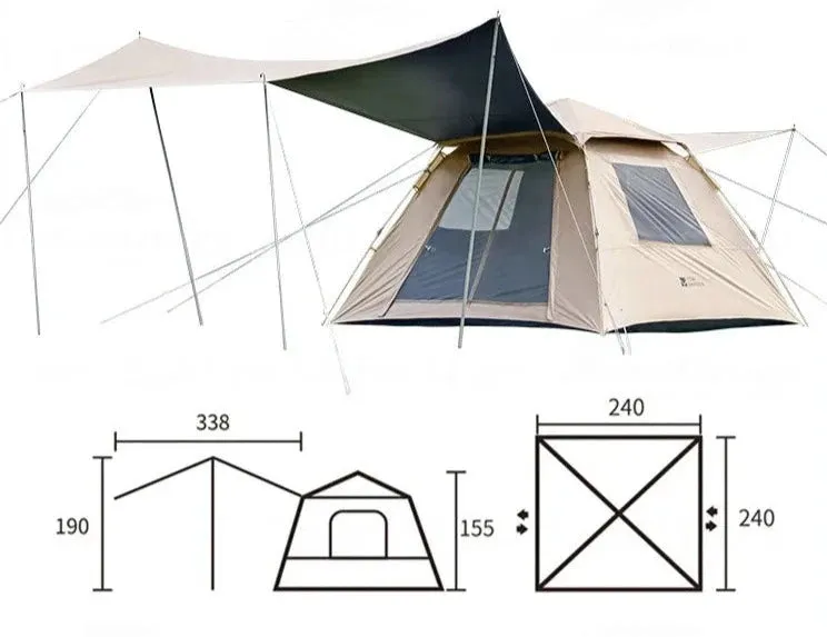 MOBI GARDEN ZERO AUTOMATIC TENT-SPACE 155 (Black vinyl)