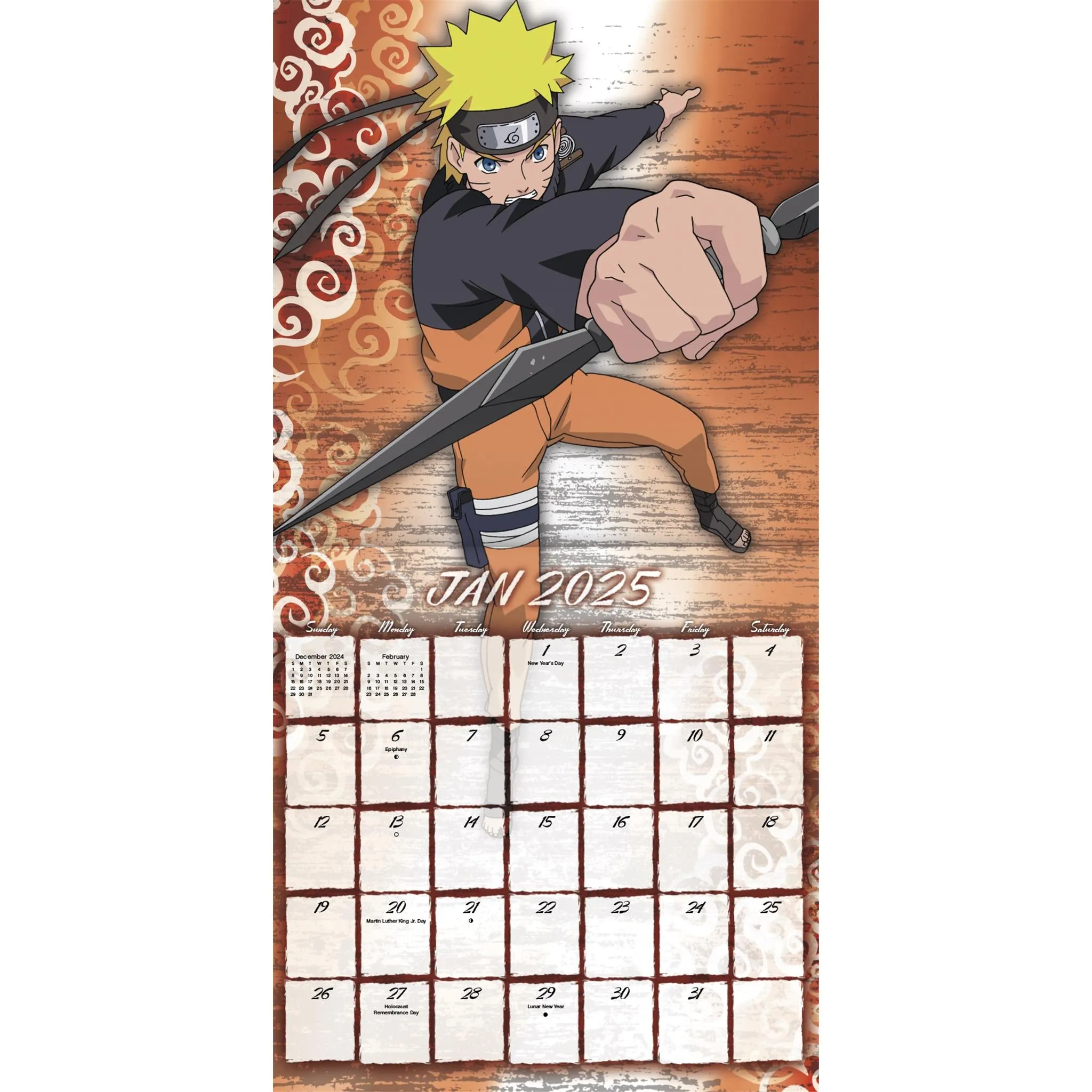 Naruto Shippuden Mini 2025 Calendar - Online Exclusive