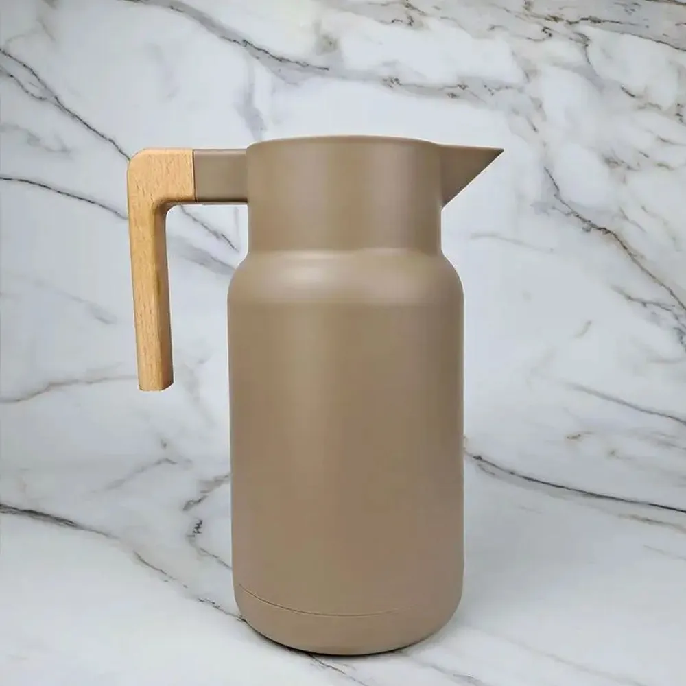 (Net) 1000ml Vacuum Jug Flask with Push Button Pourage