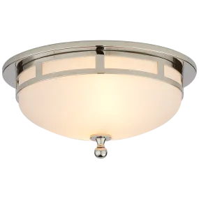 OPENWORK SMALL FLUSH MOUNT, POLISHED NICKEL