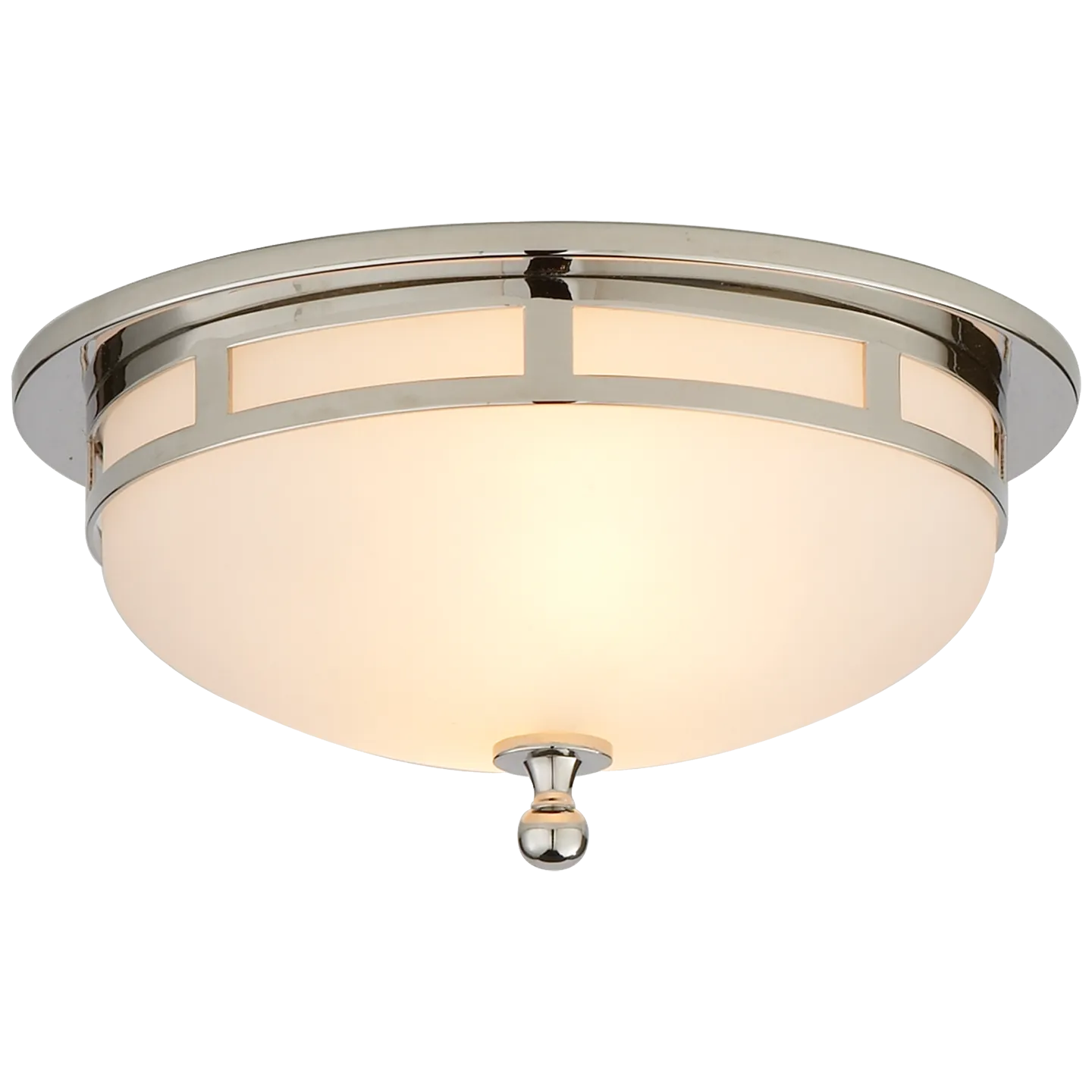 OPENWORK SMALL FLUSH MOUNT, POLISHED NICKEL