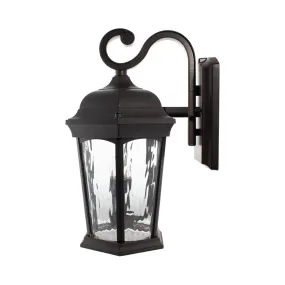 Outdoor Flame Bulb Fixture Wall Lantern, Black (2-Pack)