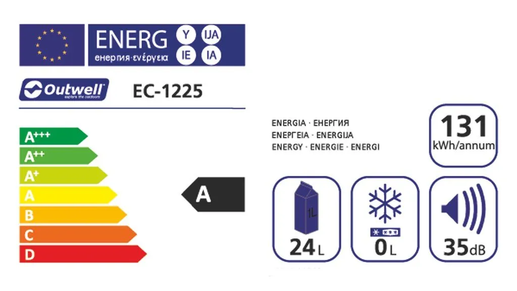 Outwell ECOcool Grey 24L UK - 12V/230V