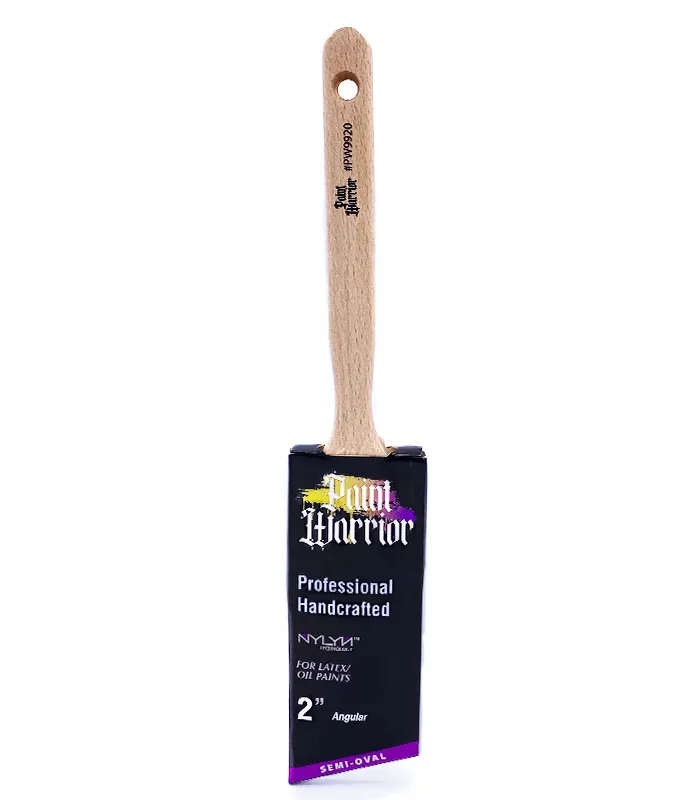 Paint Warrior Semi Oval Angled Long Handle Paint Brush