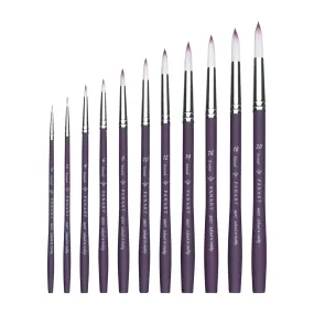 PANART TWO TONE SYNTHETIC FLAT SH BRUSH PACK 621-18