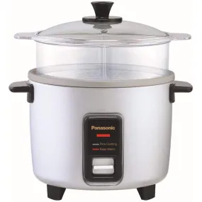 Panasonic SR-W10FGE 5-Cups Traditional Automatic Rice Cooker/Steamer (Silver) (Open Box)