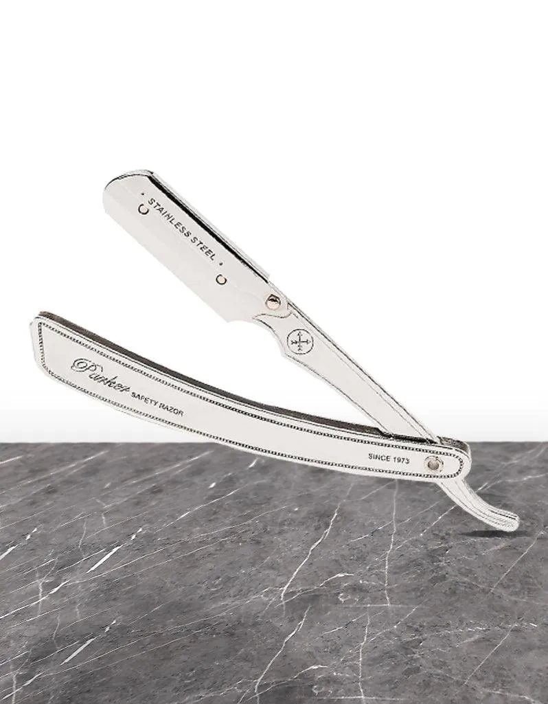 Parker - Professional Heavy Duty Barber Razor Shavette SRX, Stainless Steel