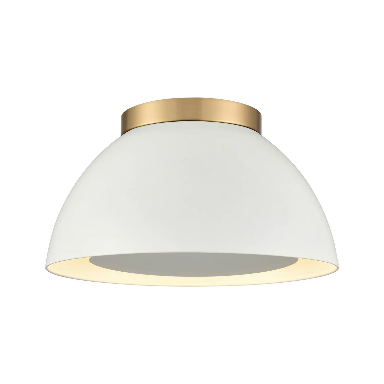 Pelham 2-Light Flush Mount in Satin Brass