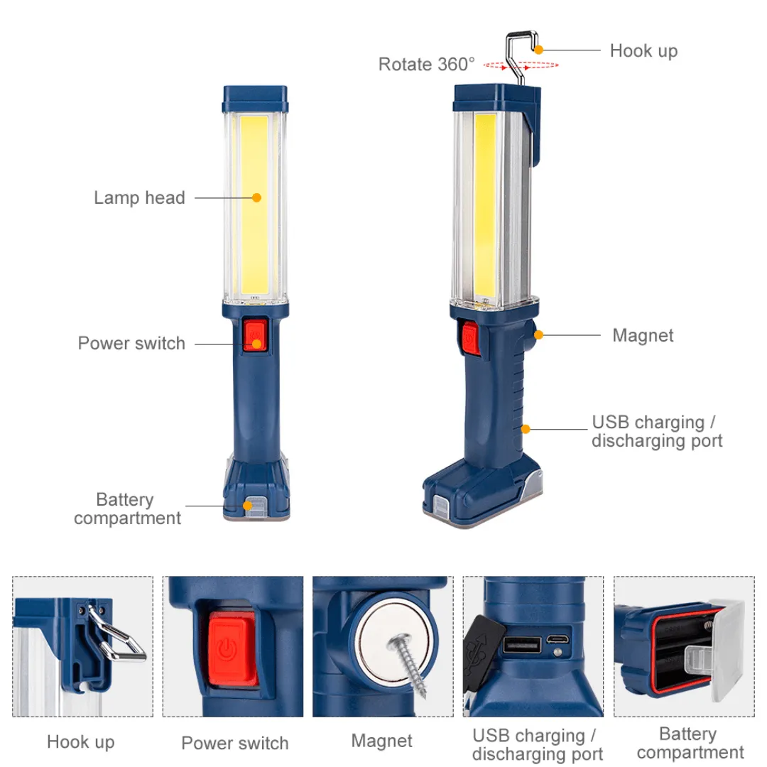 PORTABLE VEHICLE INSPECTION LIGHT/DANGER WAND