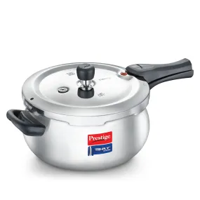 Prestige Stainless Steel Svachh Tri-Ply Handi Pressure Cooker 5 Litre, 5 Liter,Silver