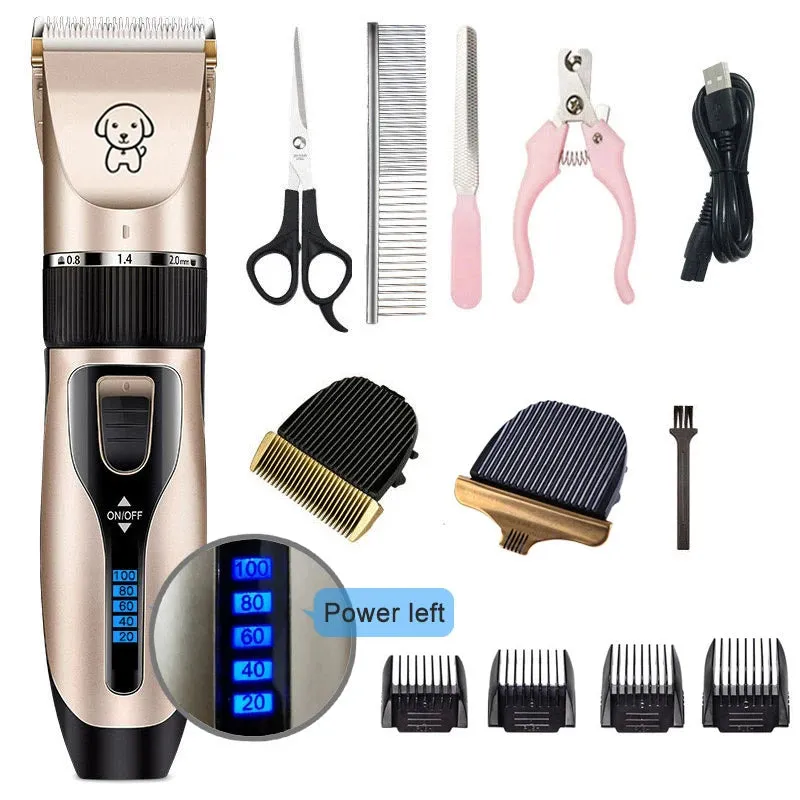 Professional Cordless Dog Grooming Clippers – Quiet, Rechargeable, and Perfect for All Breeds