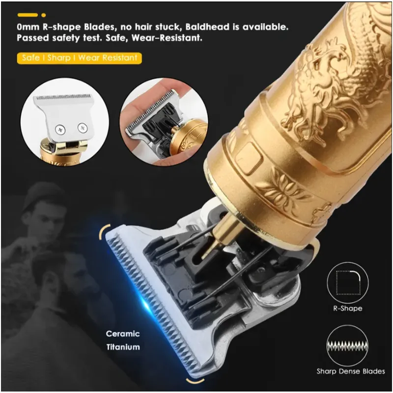 Professional Hair Clipper Usb Charger Electric Hair Trimmer Men Razor T9-B