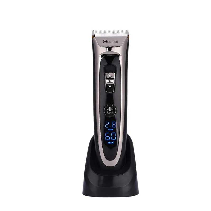 Professional Rechargeable Hair Clipper/Trimmer LED Display Hair Cutting Machine