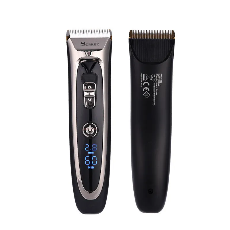 Professional Rechargeable Hair Clipper/Trimmer LED Display Hair Cutting Machine