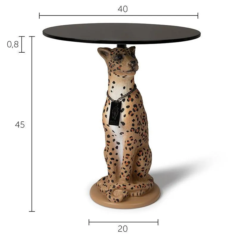 Proudly Crowned Panther Side Table