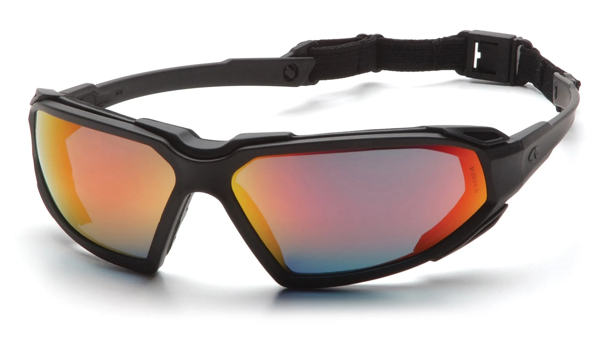 Pyramex SBB5055DT Highlander™ Black Goggles W/ Sky Red Mirror Anti-Fog Lens (12 each)