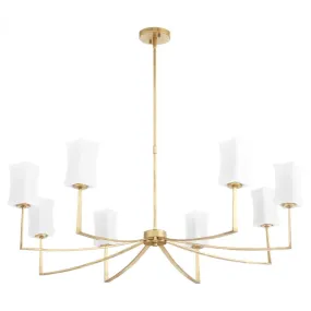 Quorum International AYALA 681-8-74 Chandelier Contemporary - Gold Leaf