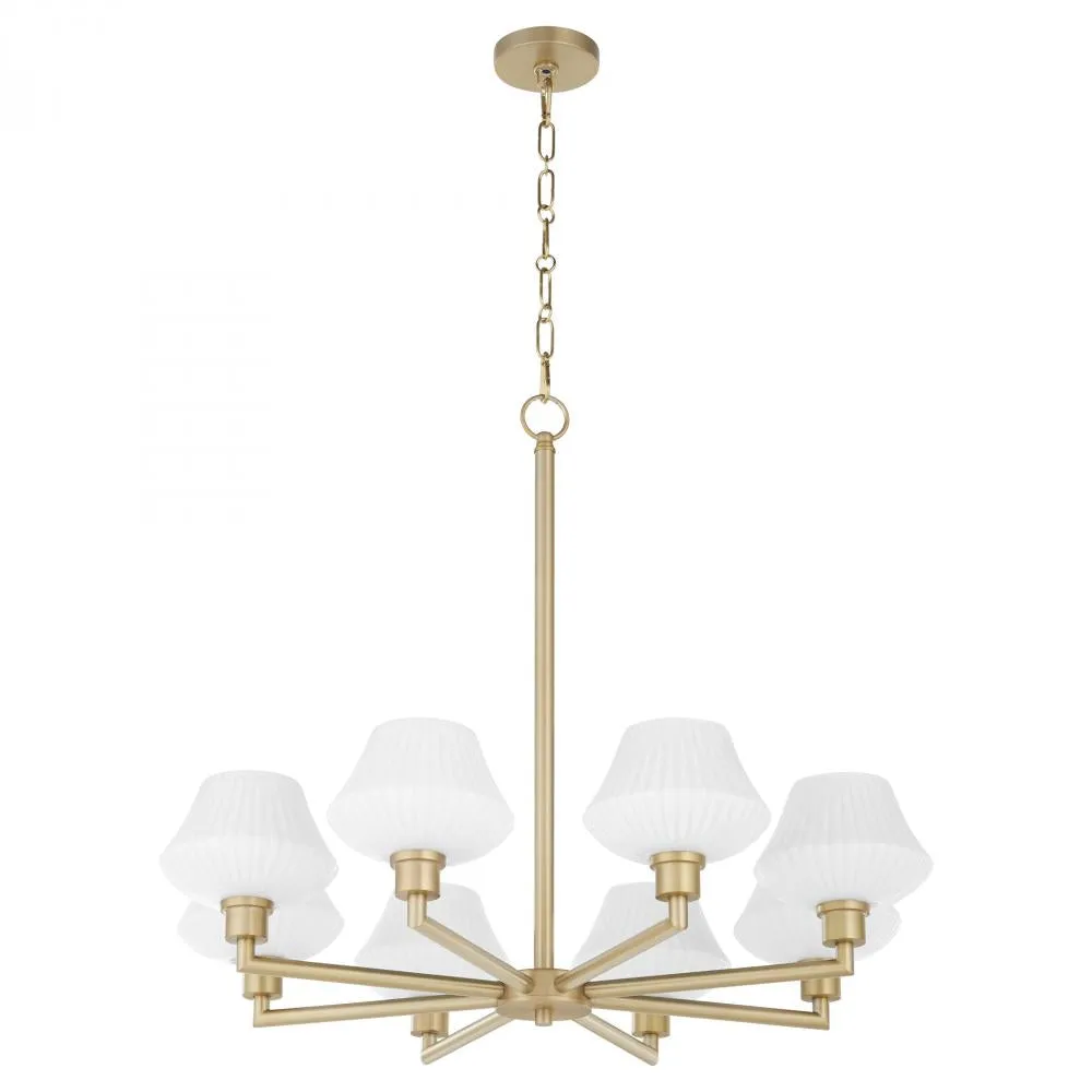 Quorum International CASSINI 6221-8-80 Chandelier Contemporary - Aged Brass