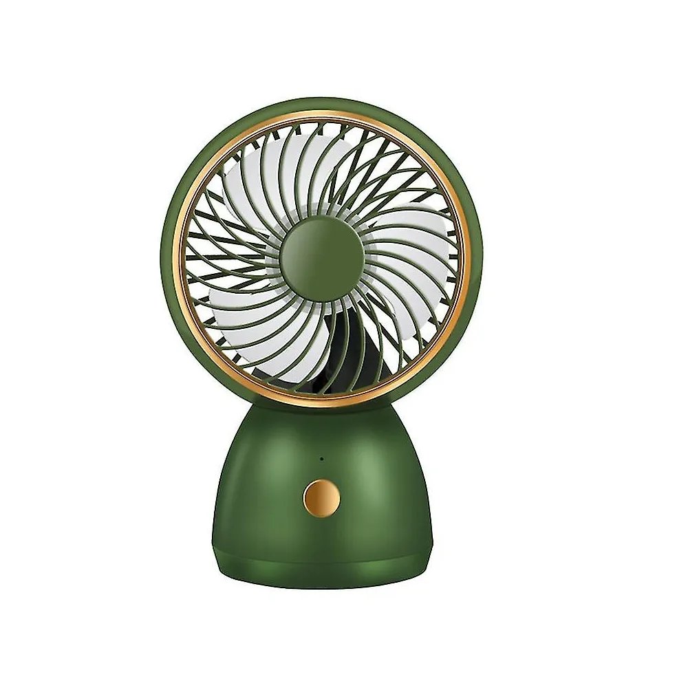 Rechargeable 3-Gear Wind Speed Desk Fan Ab-J404 Green