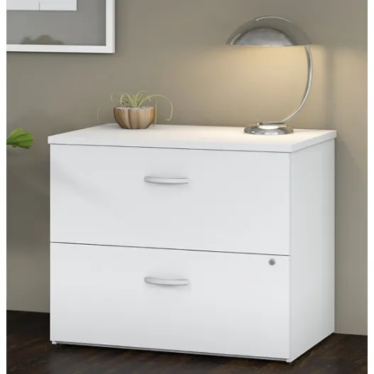 (Scratch & Dent) Bush Business Furniture Studio C Lateral File Cabinet, White