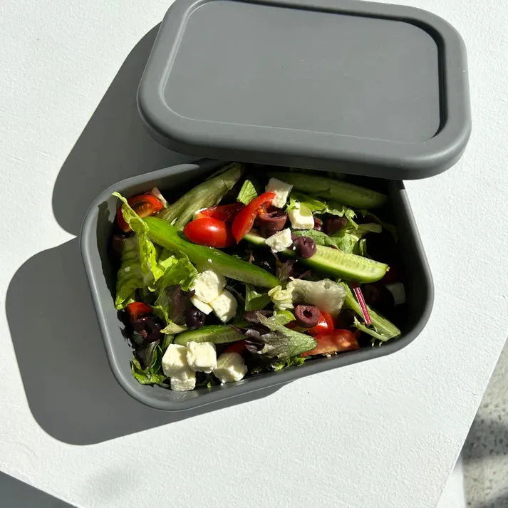 Silicone Rectangle Container - Charcoal