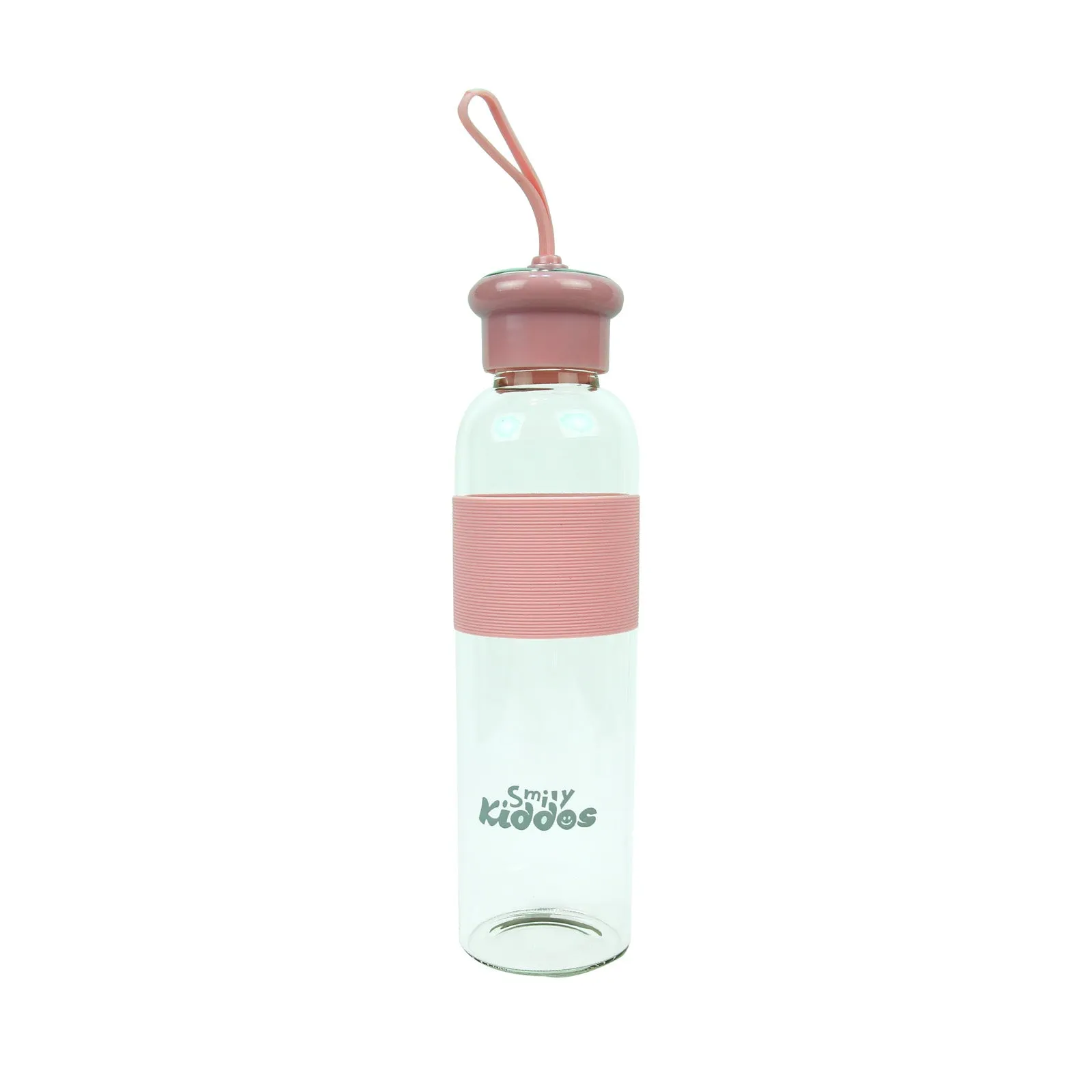 Smily Kiddos Glass bottles with Silicone Grip Pink