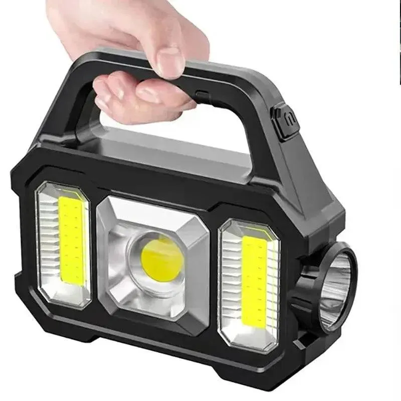 Solar Rechargeable Flashlight Zoomable Waterproof LED Torch Brightly Light Portable Powerful Lantern For Camping