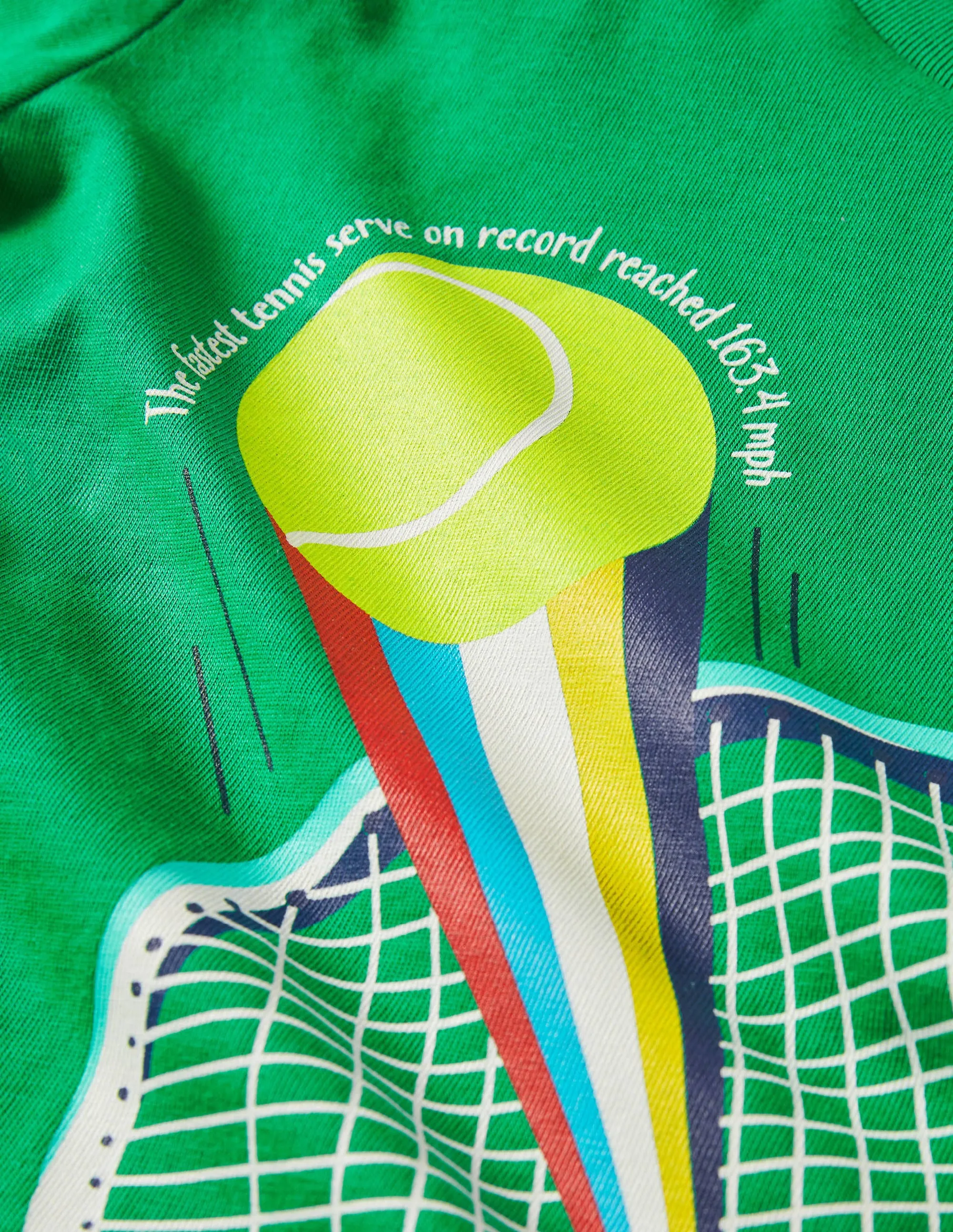 Sport Printed Graphic T-shirt-Highland Green Tennis