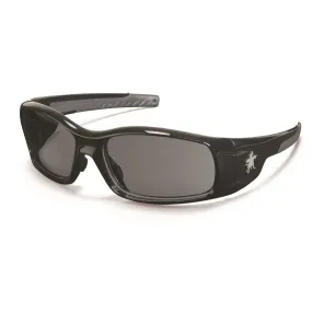 SR112 MCR Safety Swagger SR1 Series Safety Glasses, Gray Lens, Black Frame