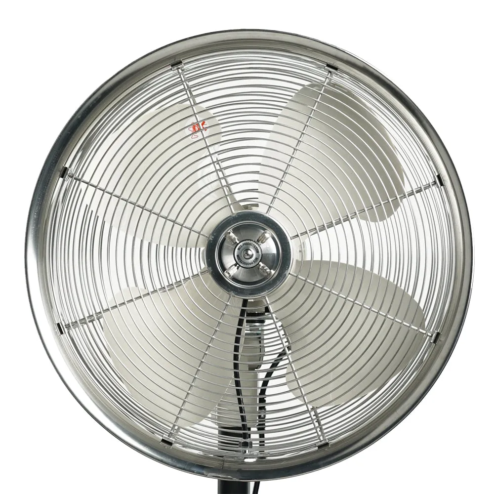 Stainless Steel 18" Oscillating Misting Fan- 5 Nozzle Mist Hub