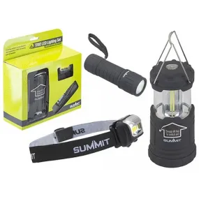 Summit LED Trio Lighting Set |  Lantern, Torch & Headlight