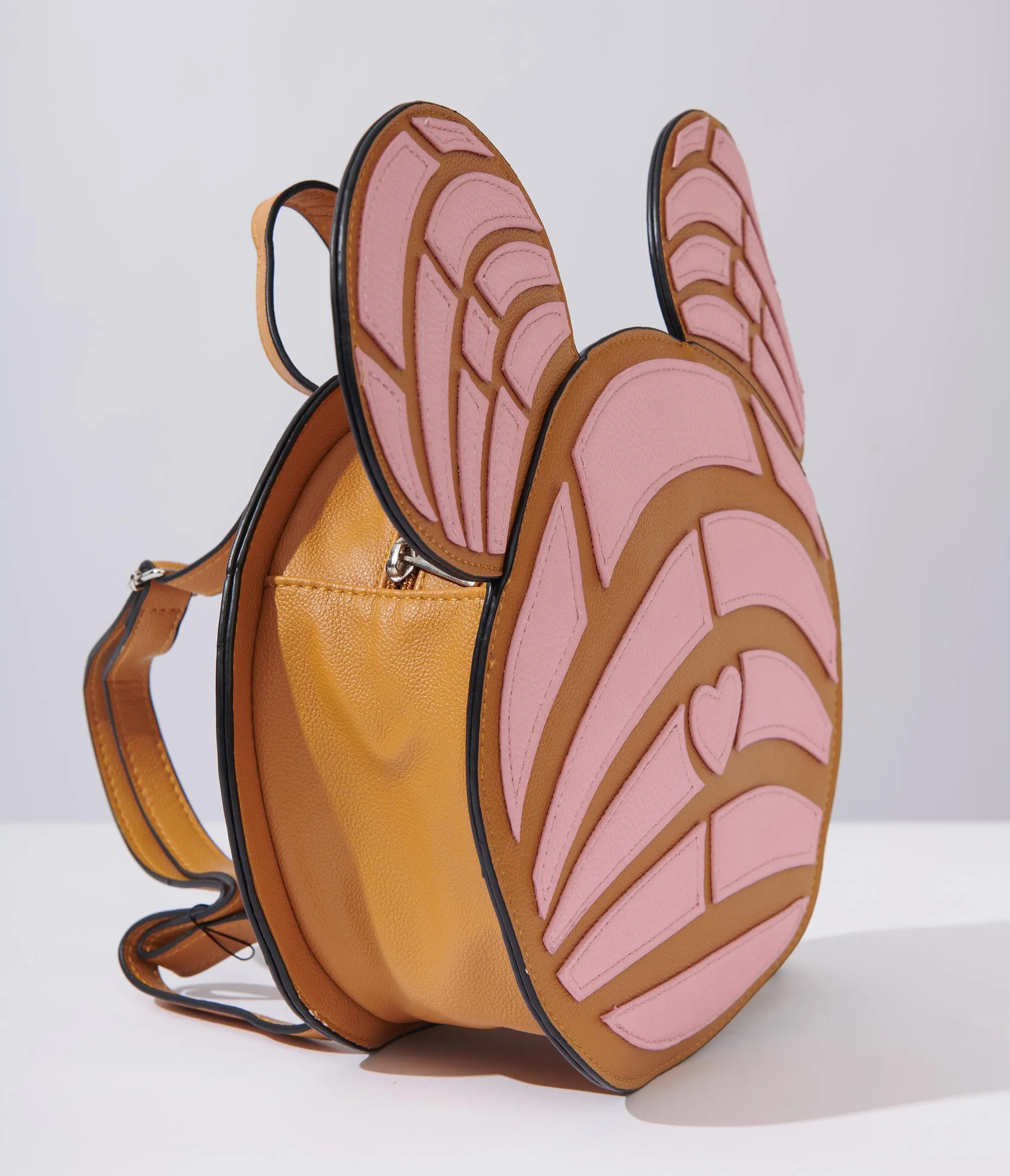 Tan & Pink Concha Mouse Mini Backpack