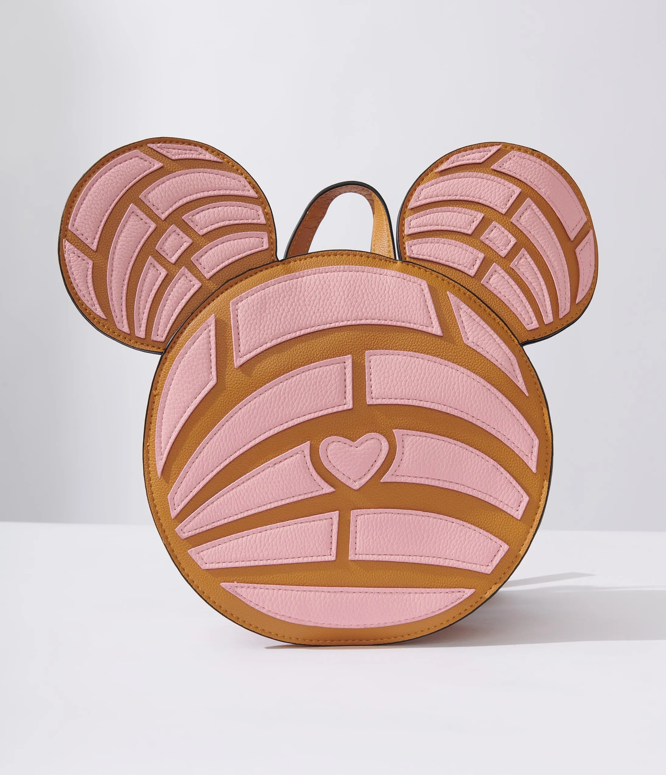 Tan & Pink Concha Mouse Mini Backpack