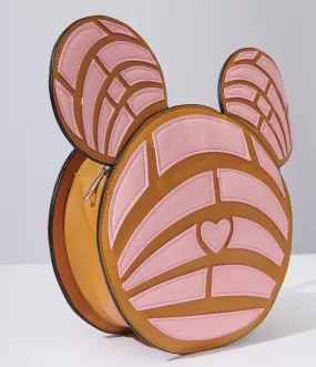 Tan & Pink Concha Mouse Mini Backpack