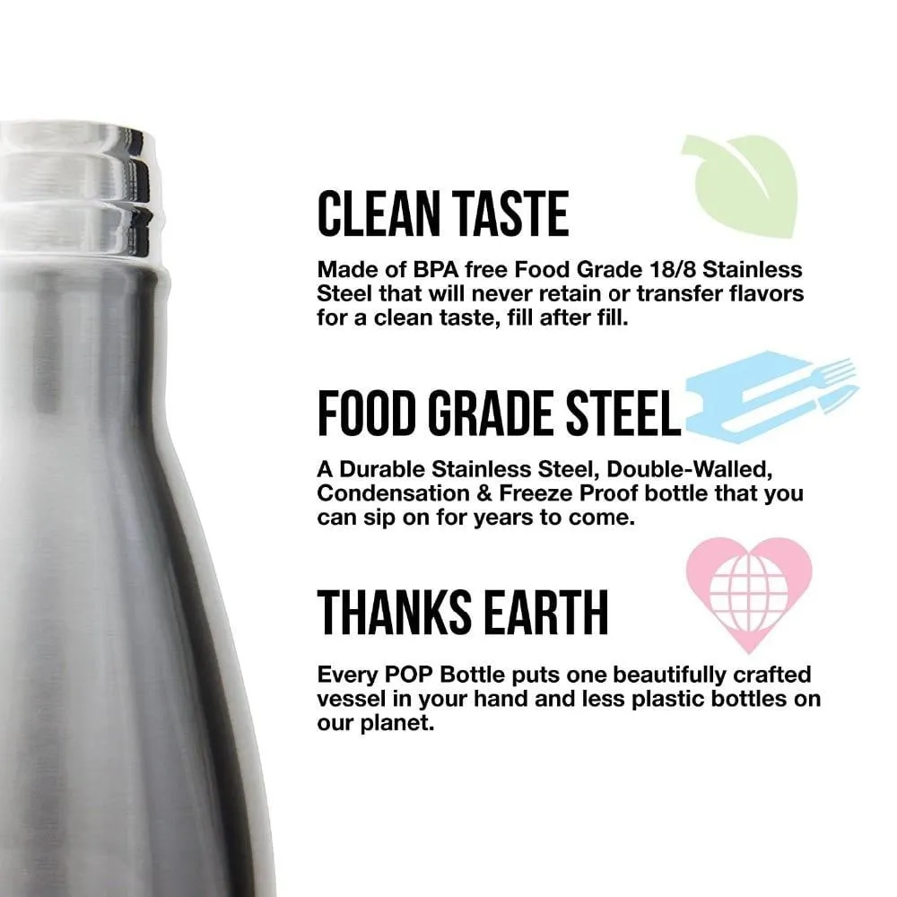 The Aqua Grail - Stainless Steel Double-Wall Vacuum Flask Soda-pop Style Water Bottle