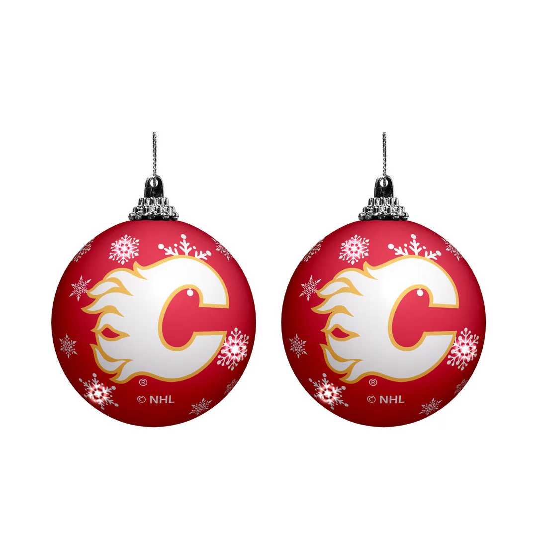 The Sports Vault NHL Calgary Flames 2-Pack Light Up Ornaments